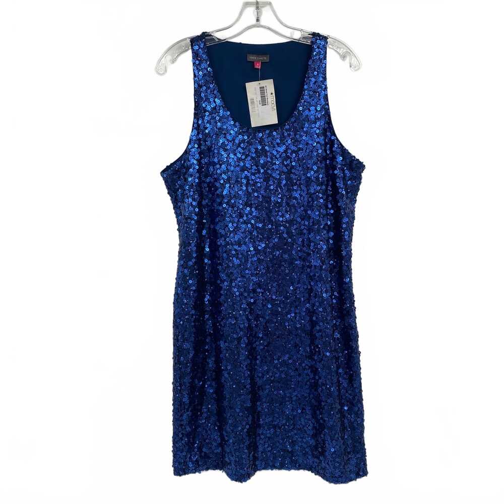 Vince Camuto Blue Mini Dress Sequin Short | Womens M